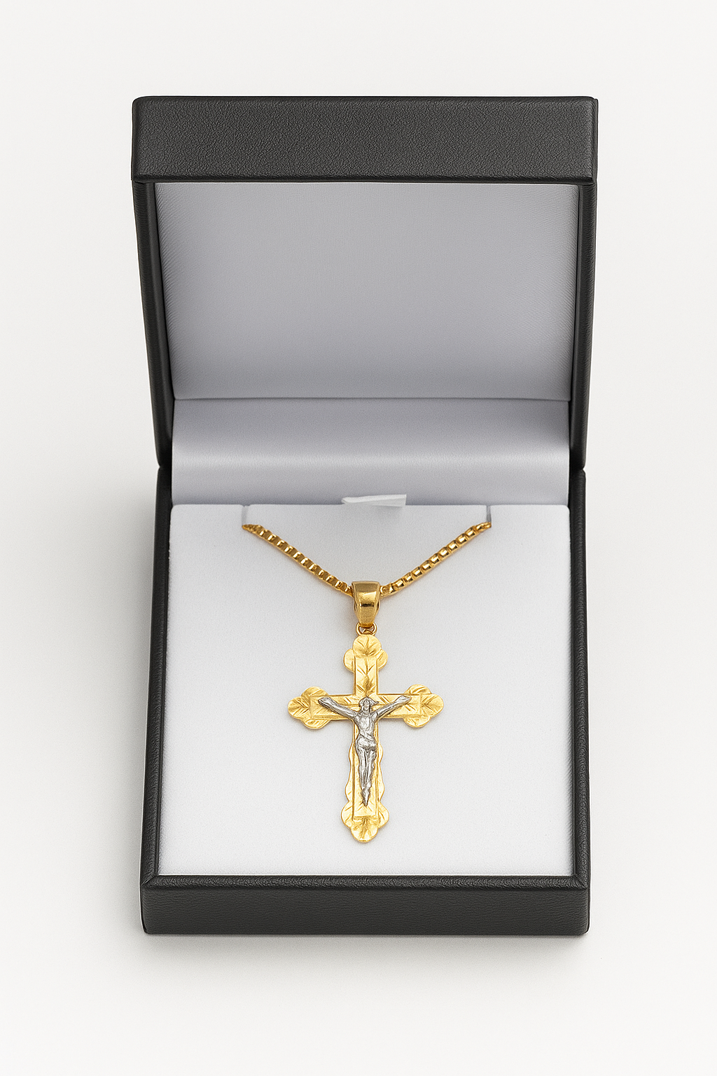 The Eternal Verdad Crucifix™ — 14K Two-Tone Heirloom Pendant