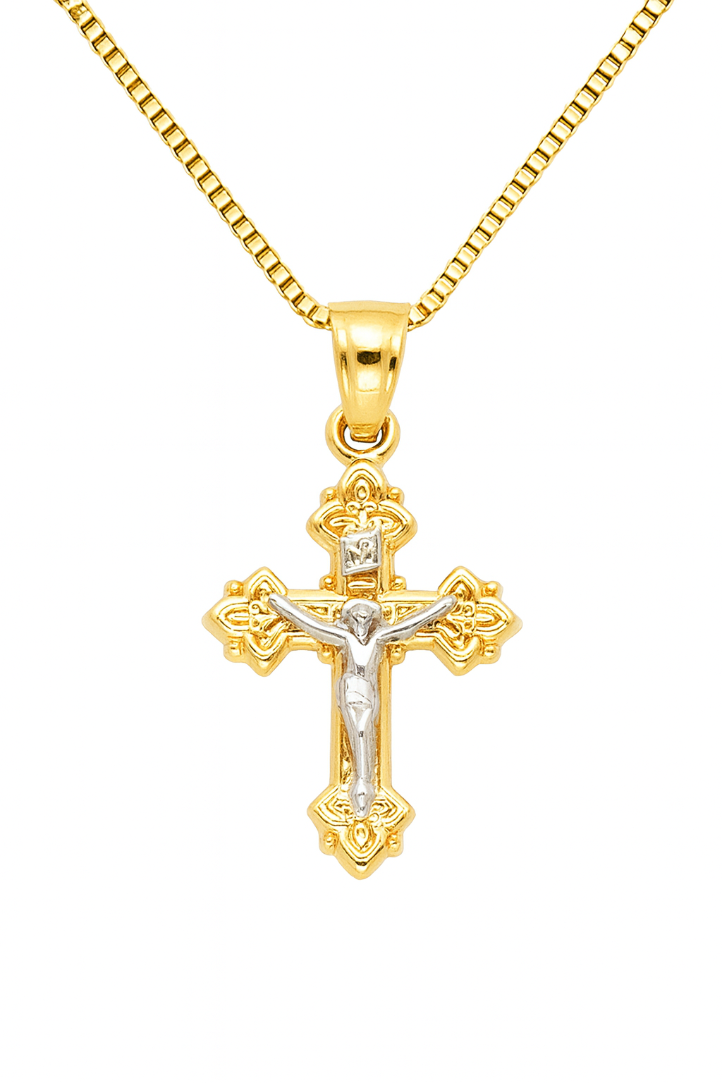 Sanctus Aureum Cross™ — 14K Gold Heirloom Crucifix Pendant