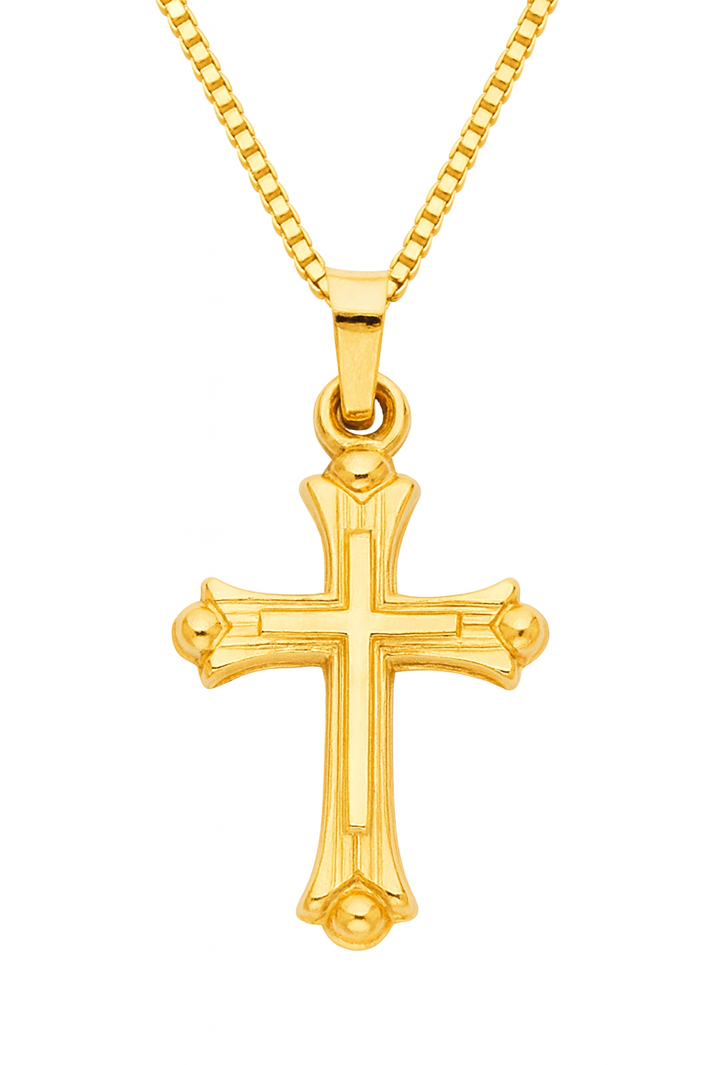 The Saint Gold Cross — 14K Gold Heirloom Pendant