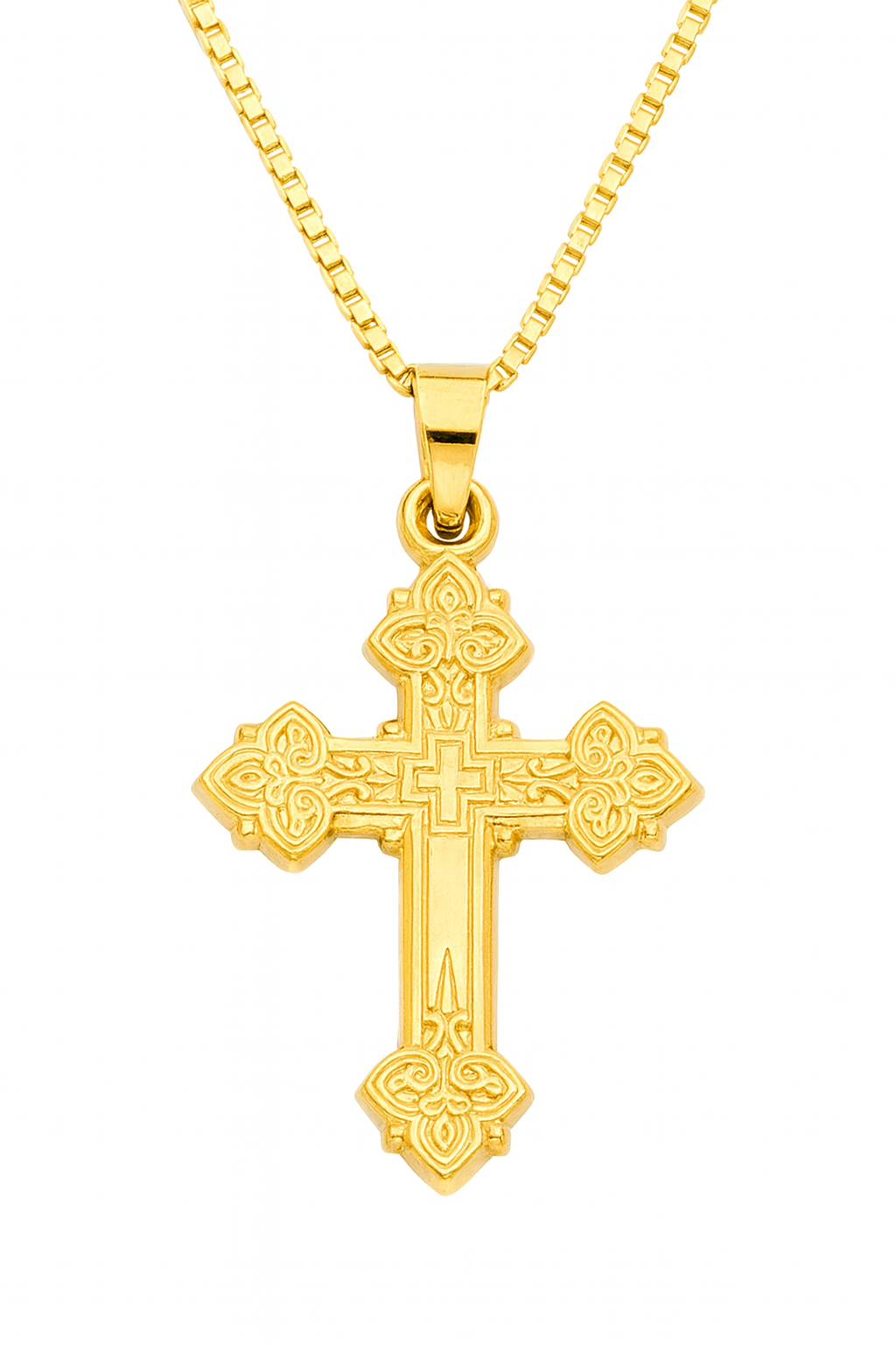 The Imperial Fleur Cross -14K Gold