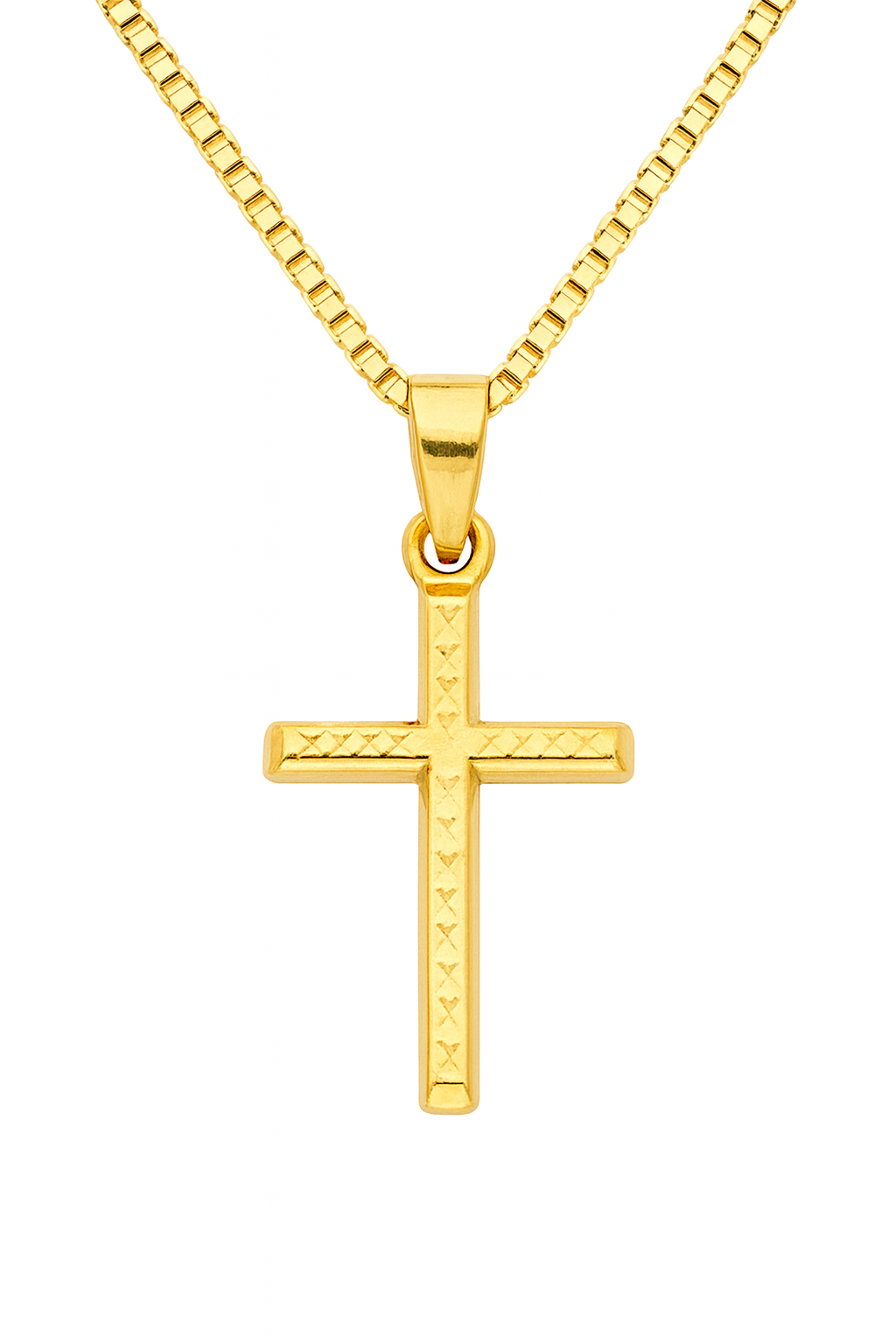 The 14K Gold Minimal Saint Cross
