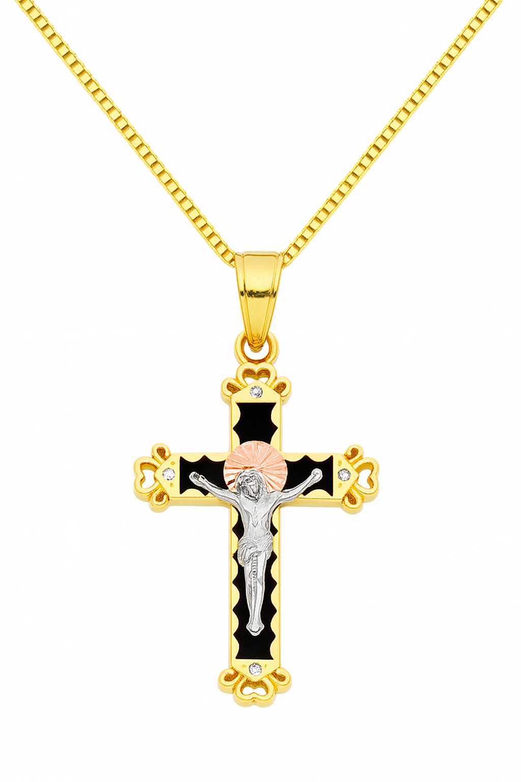 The 14K Gold Midnight Aurelia Crucifix