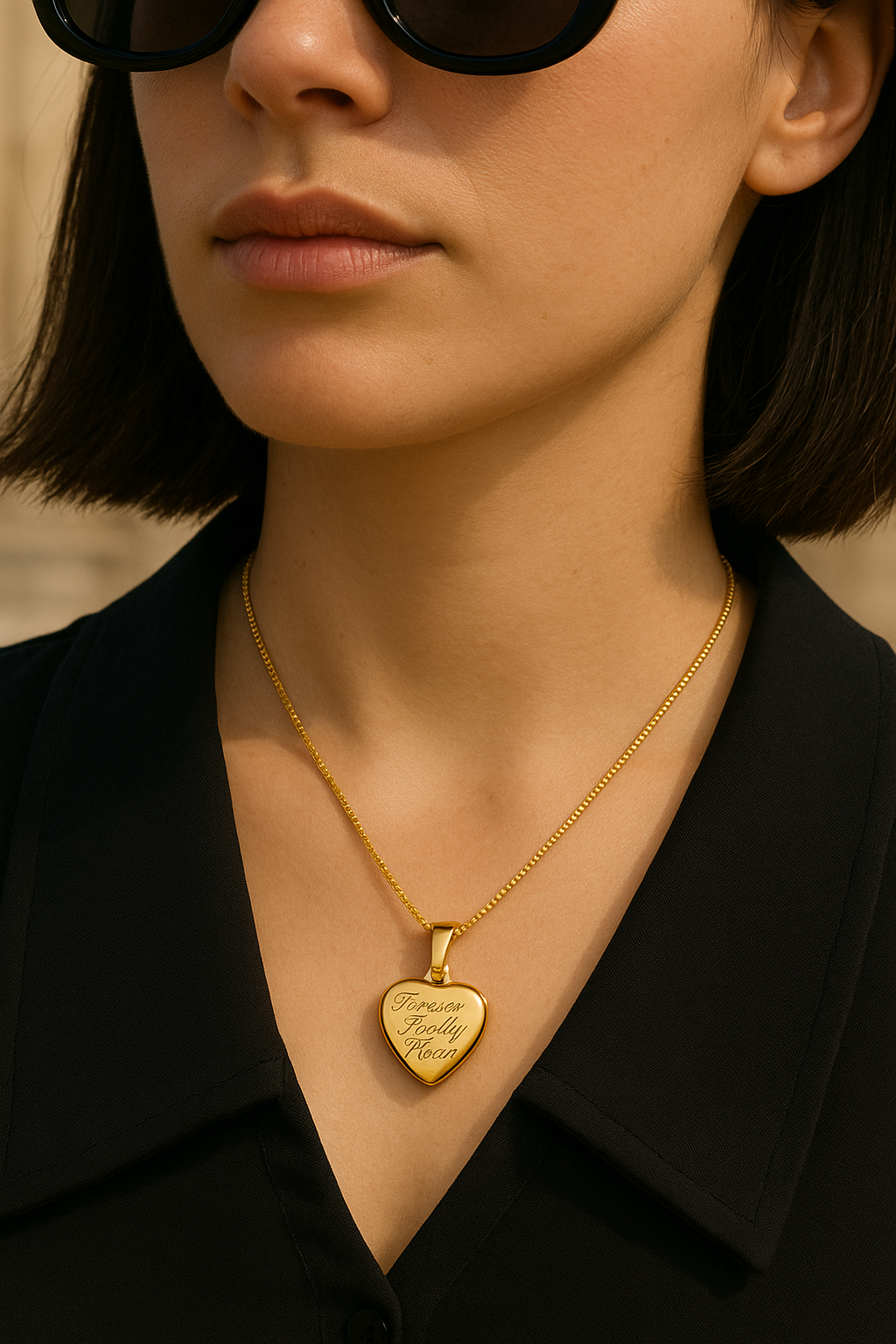 14kt Gold Forever Muse Heart Locket