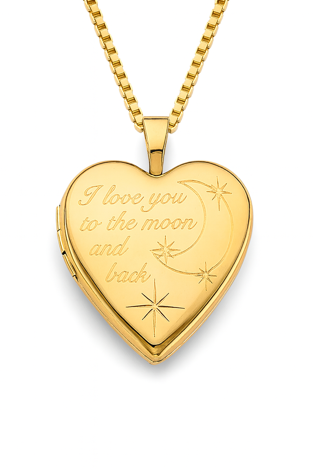 14kt Gold Moonlit Promise Heart Locket