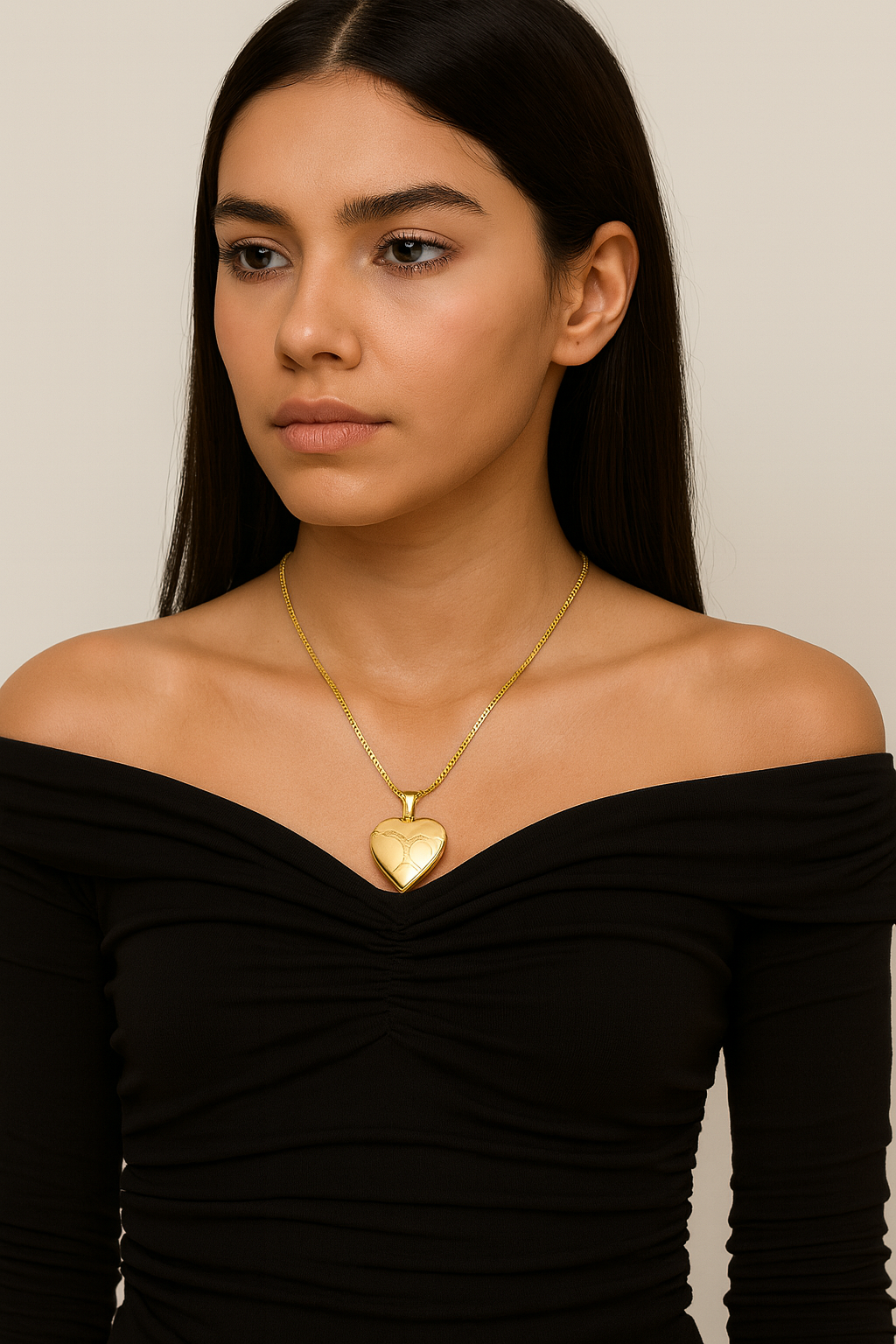 14kt Gold Twin Souls Heart Locket