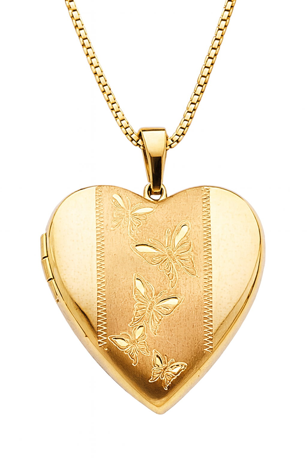 14kt Gold “Eden Whisper Heart Locket Butterfly Edition