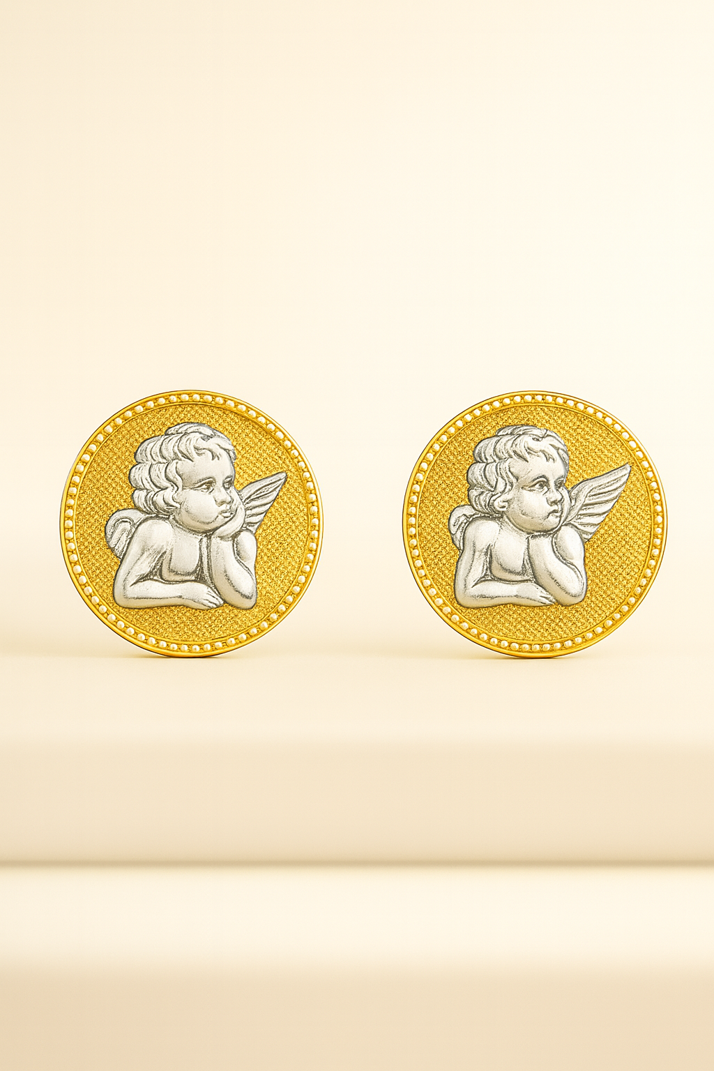 14kt Gold “Eden’s Watching Angel Studs