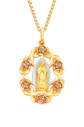 Guadalupe Rosa Tri-Tone Gold Heirloom Pendant