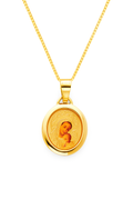 Madonna’s Embrace – 14K Gold Virgin Mary & Child Medallion Necklace