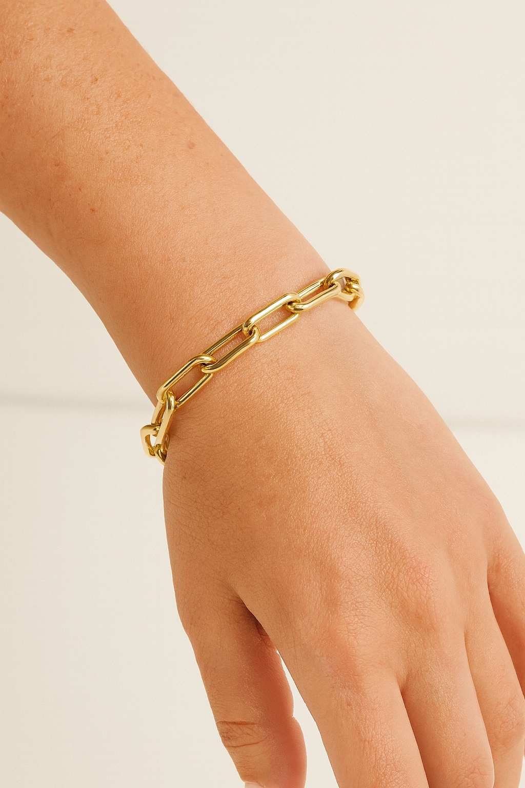 Paper Clip Bracelet - 14KT Gold