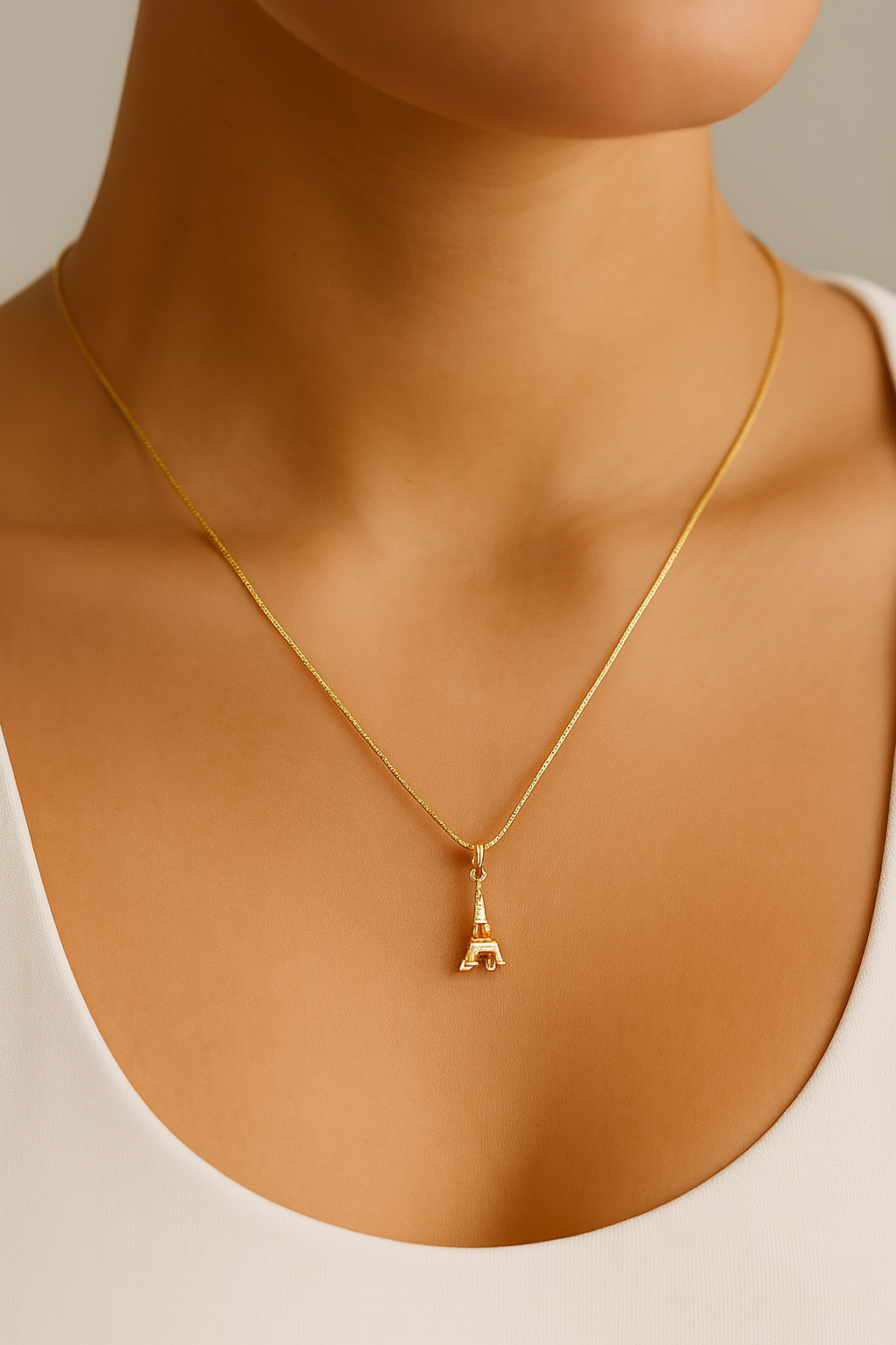 The Parisian Pendant — 14KT Gold Eiffel Tower Necklace