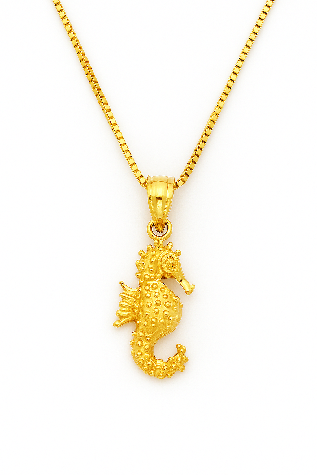 The Marina Pendant — 14KT Gold Seahorse Necklace