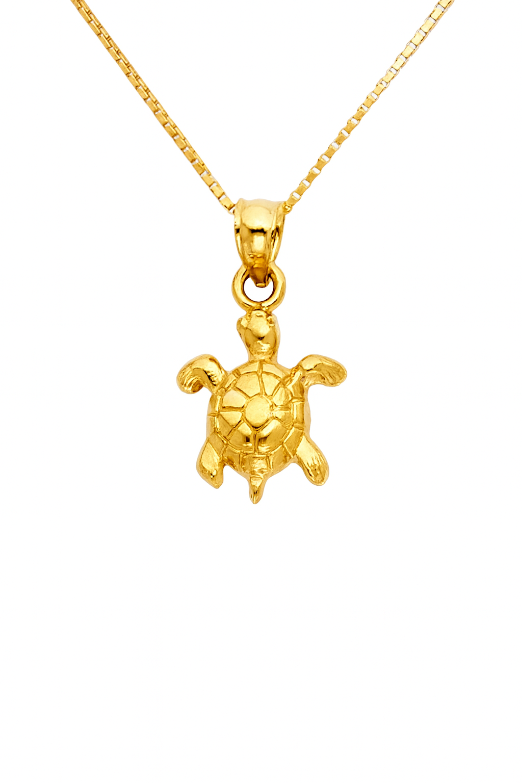 The Voyager Pendant — 14KT Gold Turtle Necklace