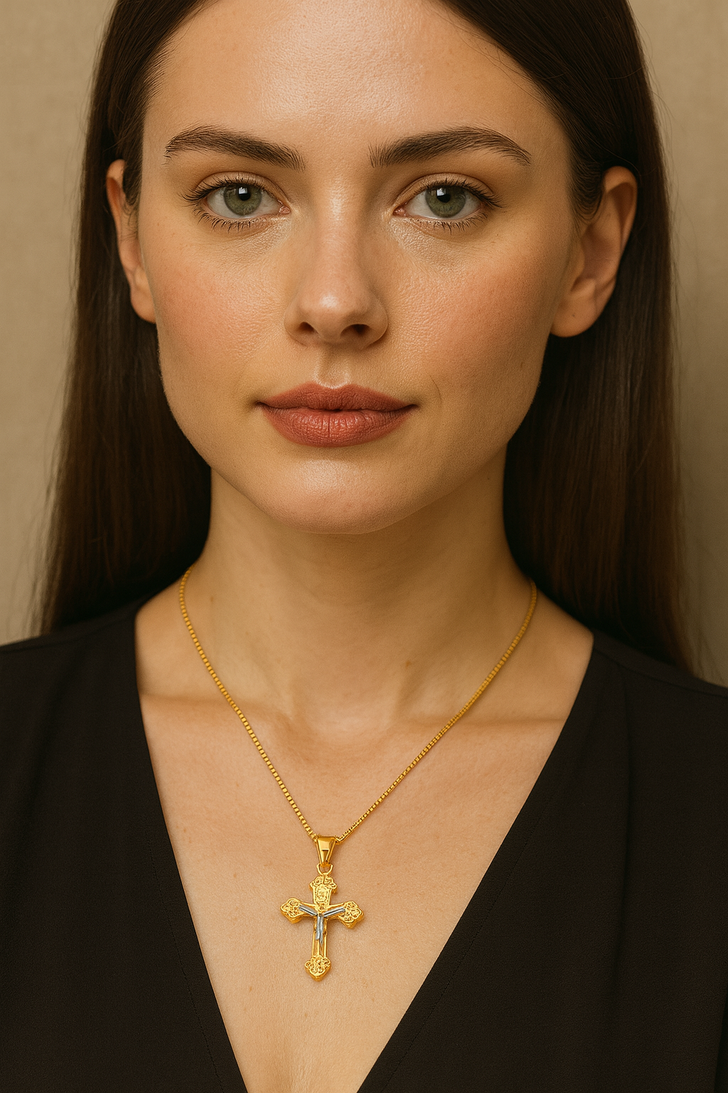 Sanctus Aureum Cross™ — 14K Gold Heirloom Crucifix Pendant