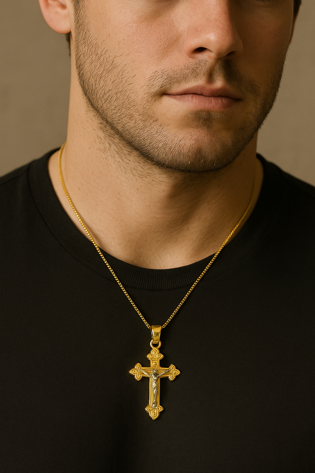 Sanctus Aureum Cross™ — 14K Gold Heirloom Crucifix Pendant