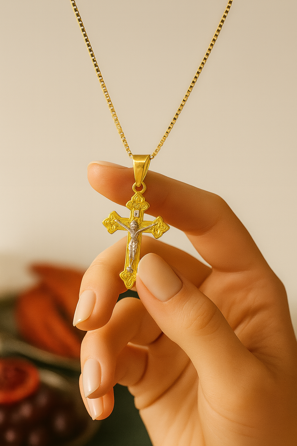 Sanctus Aureum Cross™ — 14K Gold Heirloom Crucifix Pendant