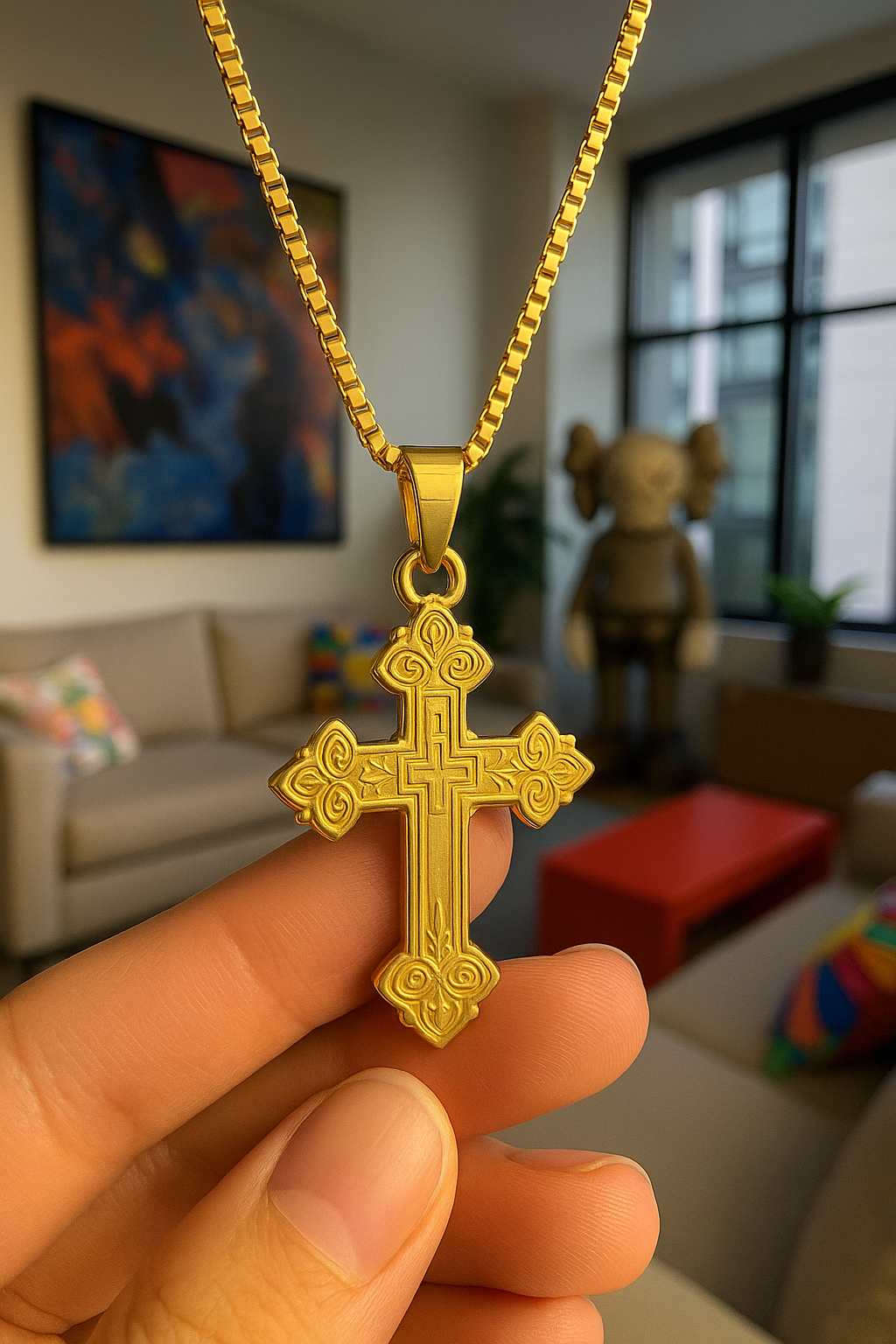 The Imperial Fleur Cross -14K Gold