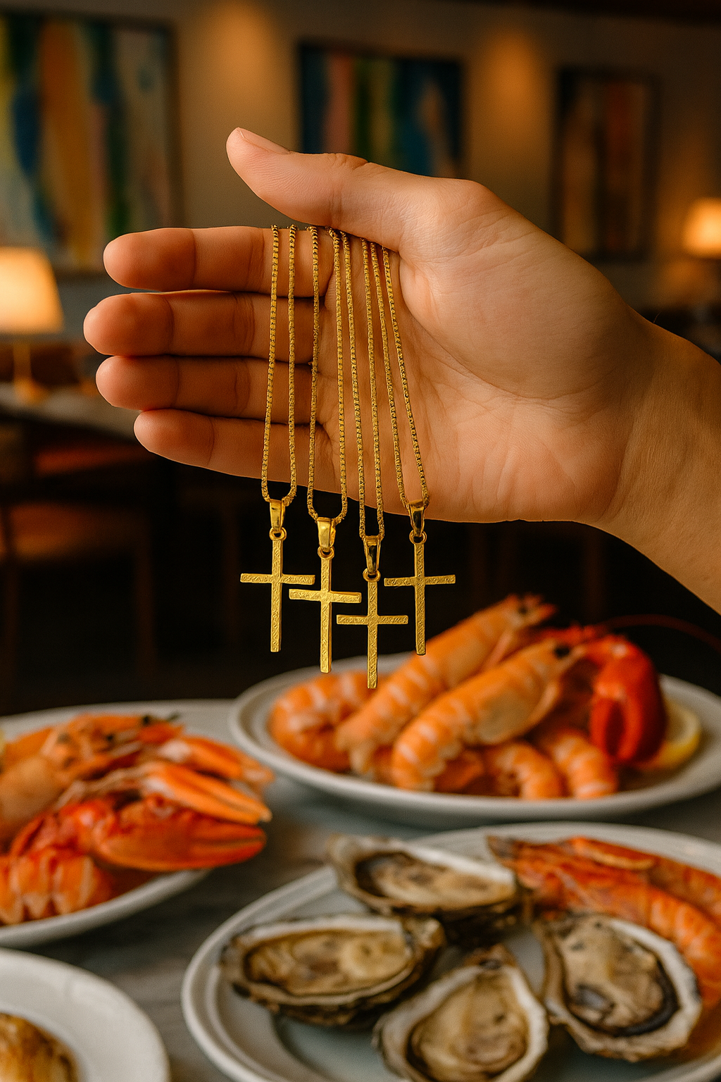 The 14K Gold Minimal Saint Cross