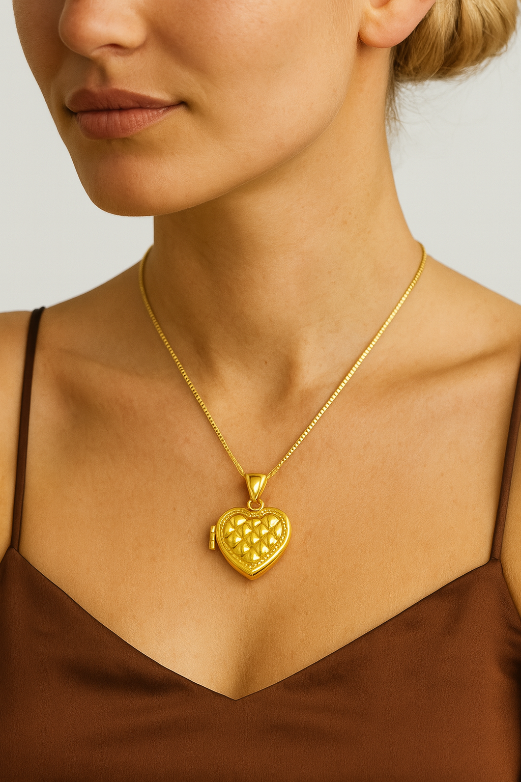 14kt Gold “Luxe Woven Heart” Locket