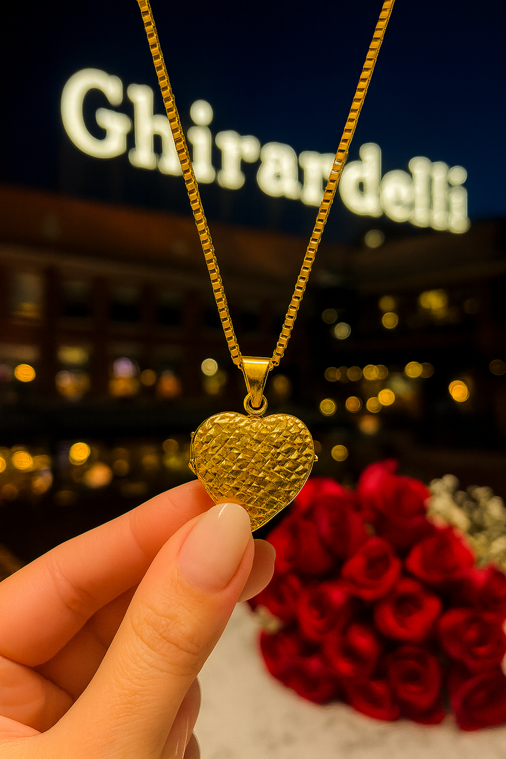 “14kt Gold Shattered Starlight Heart Locket”