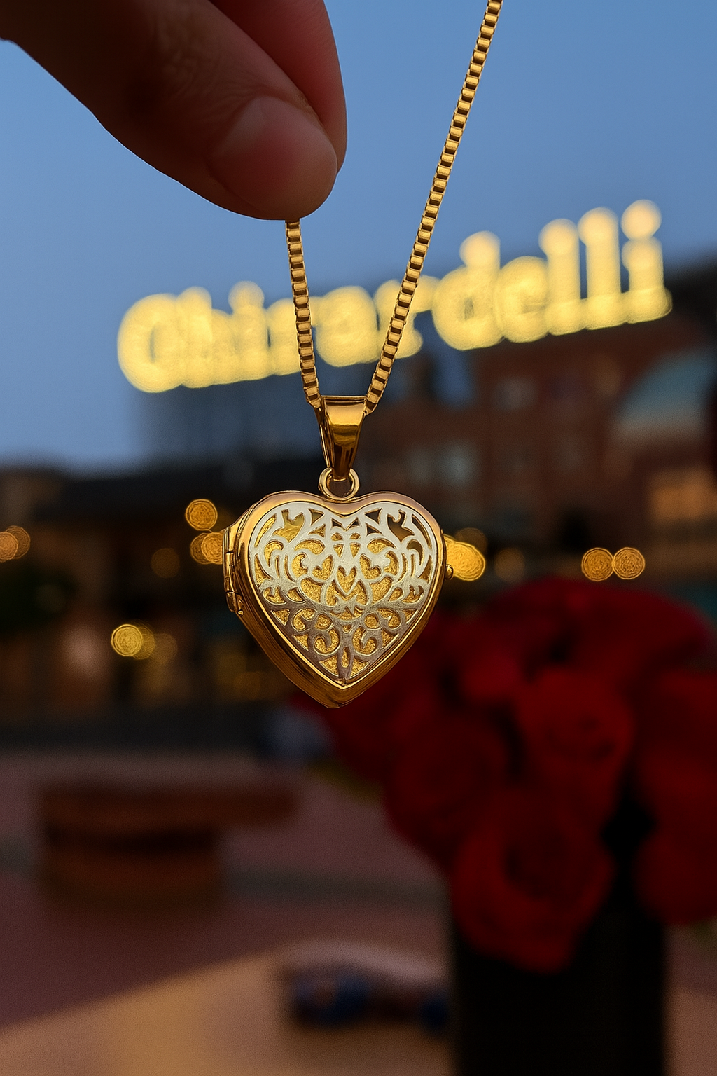 The 14KT Gold Seraphine Filigree Heart Locket
