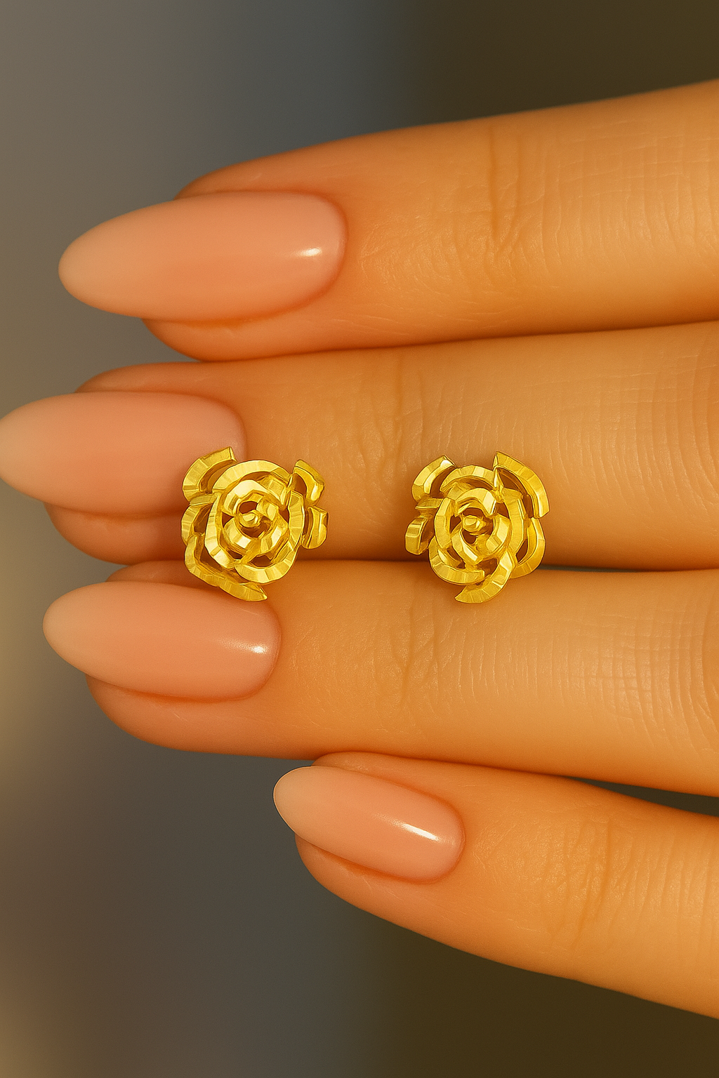 14KT Gold Eden Rosabella Bloom Studs