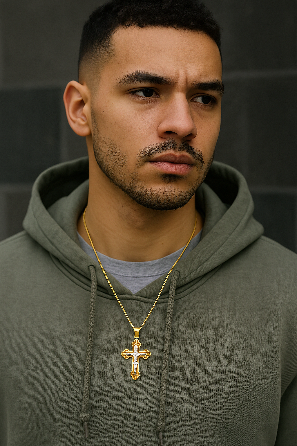 14KT Gold Cross Pendant with Jesus Figure – Fine Catholic Religious Necklace