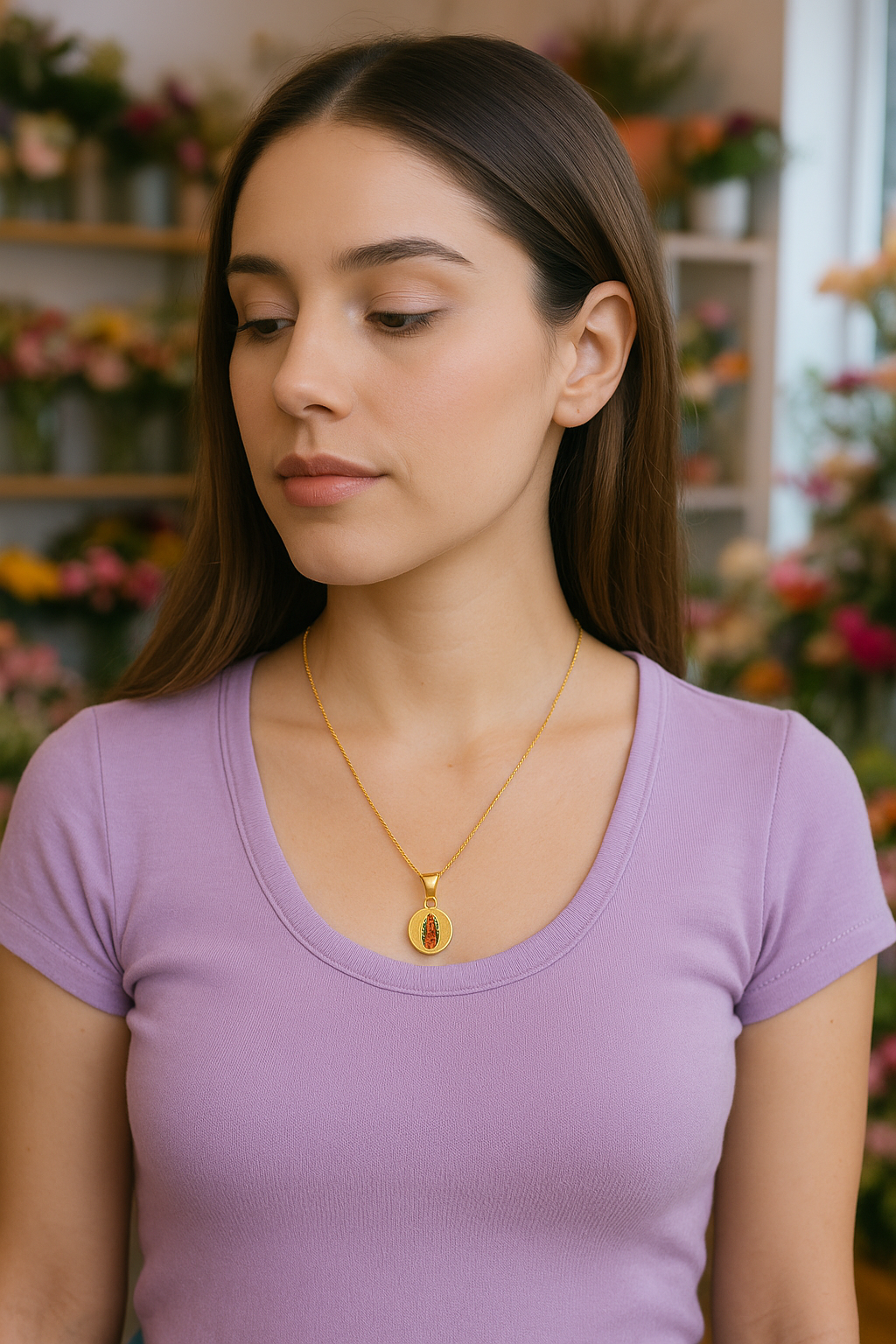The Guadalupe Embrace — 14K Gold Devotion Medallion
