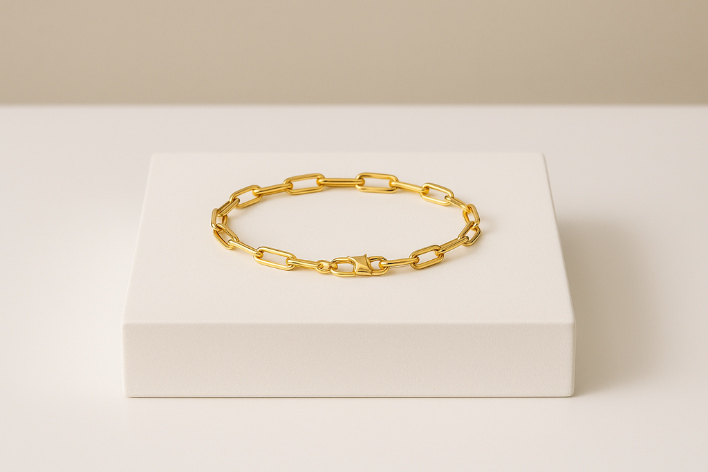 Paper Clip Bracelet - 14KT Gold