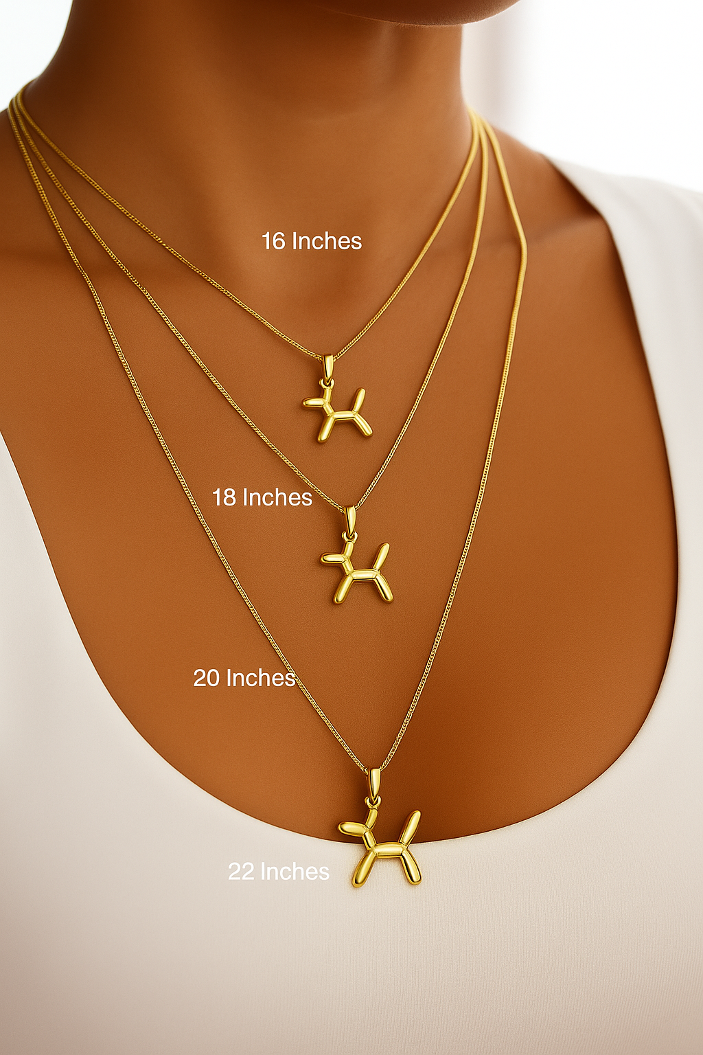 The Artform Pendant — 14KT Gold Balloon Dog Necklace