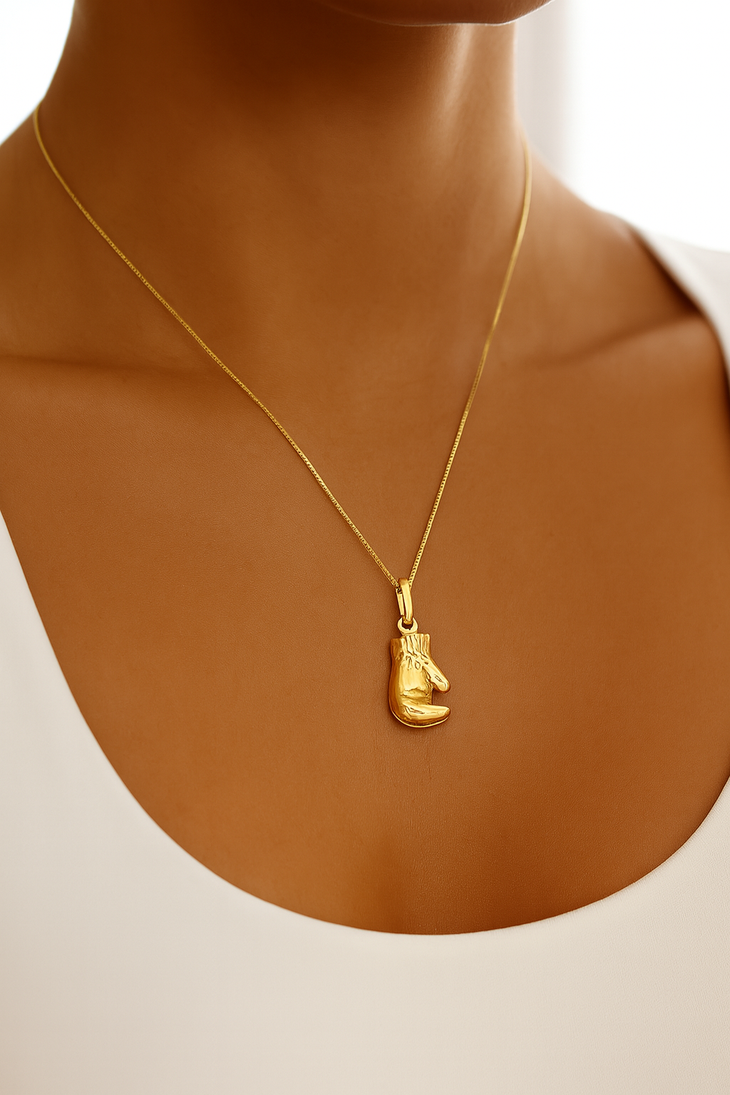 The Contender — 14K Gold Boxing Glove Pendant