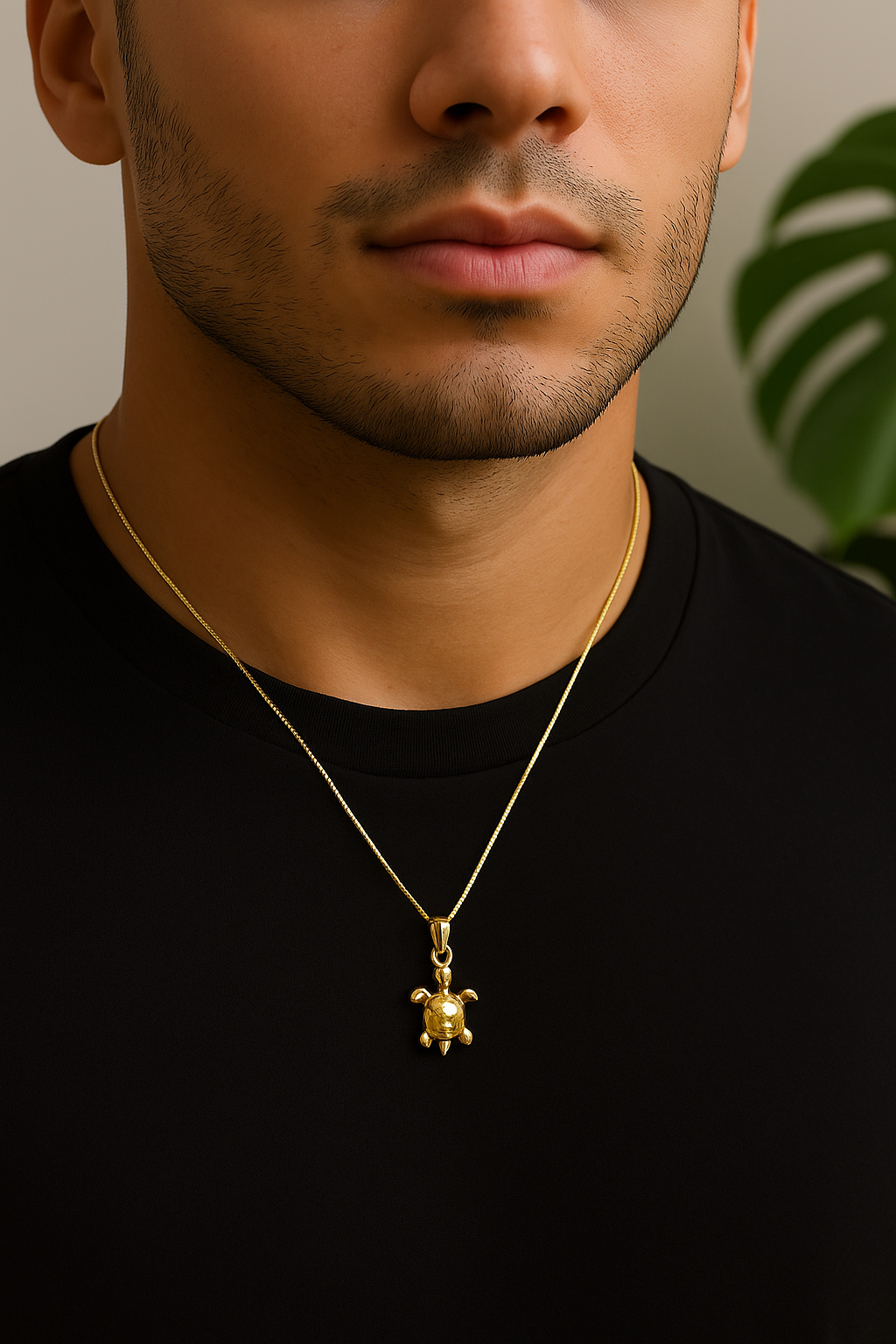 The Voyager Pendant — 14KT Gold Turtle Necklace