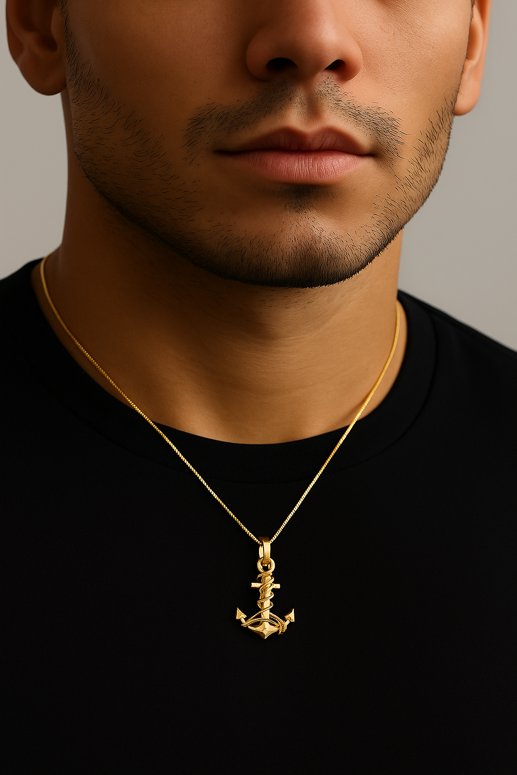 The Voyager Anchor — 14KT Gold Pendant Necklace