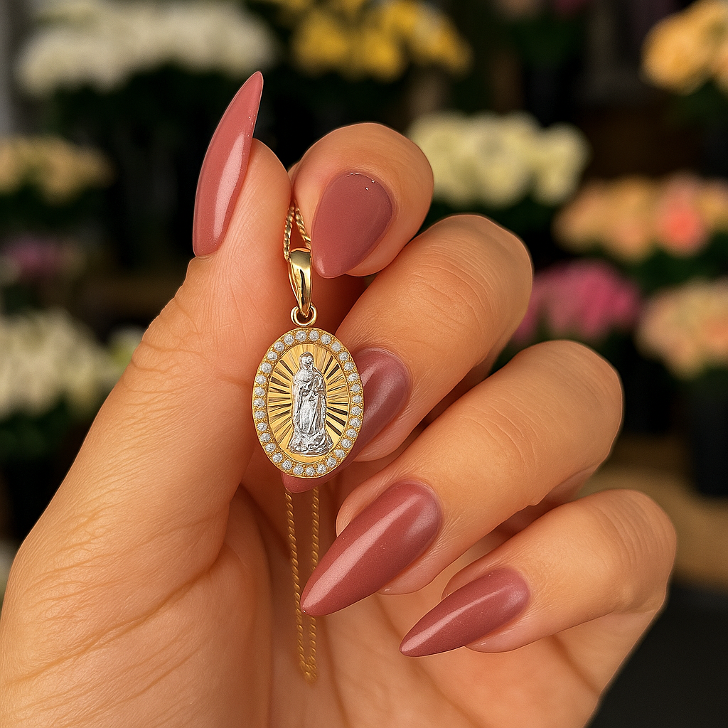 The Benedetta Pendant – 14KT Gold Two-Tone Medallion