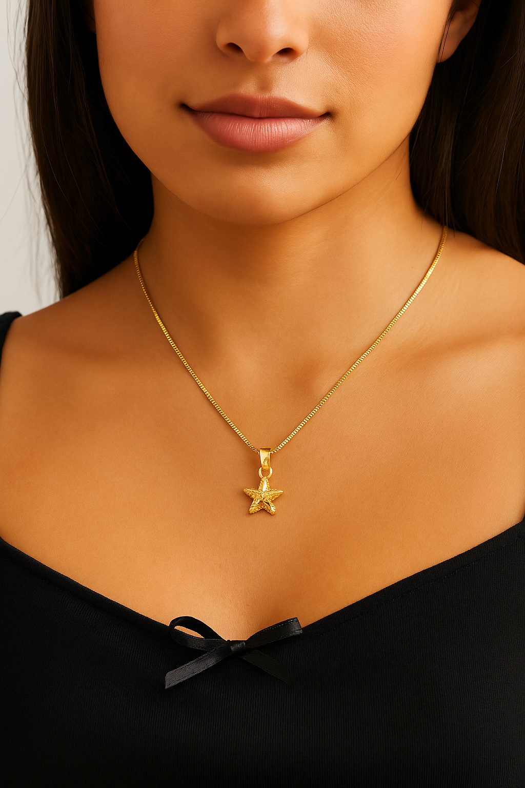 The Pacific Star Pendant — 14KT Gold Starfish Necklace